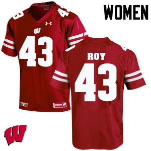 Women's Wisconsin Badgers Peter Roy #43 Embroidery Red Jersey 435966-738
