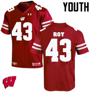 Youth Wisconsin Badgers Peter Roy #43 Stitch Red Jersey 742840-482