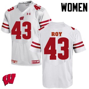 Women's Wisconsin Badgers Peter Roy #43 Player White Jersey 853557-219