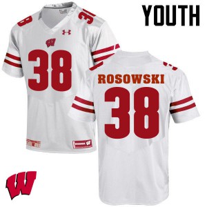 Youth Wisconsin Badgers P.J. Rosowski #38 White Alumni Jerseys 656717-600