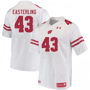 Men's Wisconsin Badgers Quan Easterling #43 White Player Jerseys 558687-612