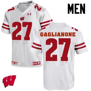 Men Wisconsin Badgers Rafael Gaglianone #27 Player White Jerseys 397522-128