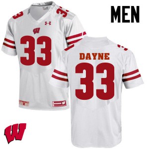Men's Wisconsin Badgers Ron Dayne #33 White High School Jersey 646167-304