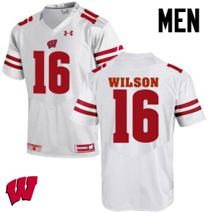 Men's Wisconsin Badgers Russell Wilson #16 Embroidery White Jerseys 557968-252