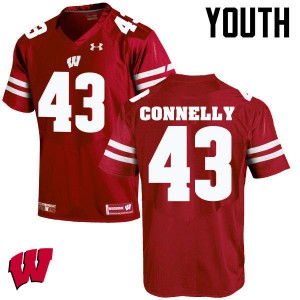 Youth Wisconsin Badgers Ryan Connelly #43 High School Red Jerseys 392159-305