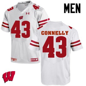 Mens Wisconsin Badgers Ryan Connelly #43 High School White Jerseys 402174-107