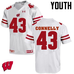 Youth Wisconsin Badgers Ryan Connelly #43 College White Jerseys 923574-160