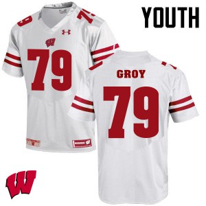 Youth Wisconsin Badgers Ryan Groy #79 White NCAA Jerseys 676092-752