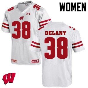 Women's Wisconsin Badgers Sam DeLany #38 University White Jerseys 157214-493