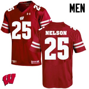 Men Wisconsin Badgers Scott Nelson #25 Player Red Jerseys 823871-769
