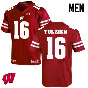Men's Wisconsin Badgers Scott Tolzien #16 College Red Jersey 761202-322