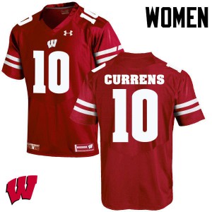 Women Wisconsin Badgers Seth Currens #10 Red College Jersey 232419-755