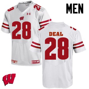 Men's Wisconsin Badgers Taiwan Deal #28 White Stitched Jersey 551224-415