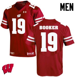 Men Wisconsin Badgers Titus Booker #19 Red NCAA Jerseys 878820-170