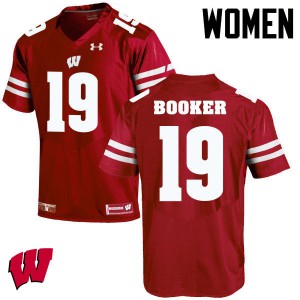 Women Wisconsin Badgers Titus Booker #19 Red College Jersey 574365-389