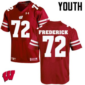 Youth Wisconsin Badgers Travis Frederick #72 Red Alumni Jerseys 444769-781
