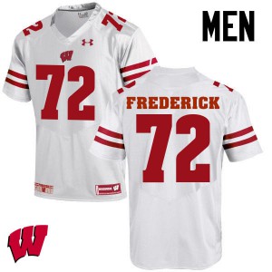 Men's Wisconsin Badgers Travis Frederick #72 Player White Jersey 105185-813
