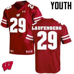 Youth Wisconsin Badgers Troy Laufenberg #29 Stitched Red Jerseys 414106-855