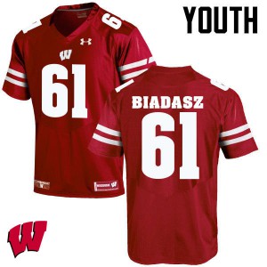 Youth Wisconsin Badgers Tyler Biadasz #61 Red University Jerseys 210801-401