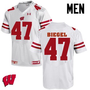 Men Wisconsin Badgers Vince Biegel #47 White Alumni Jerseys 653100-977