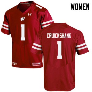 Women Wisconsin Badgers Aron Cruickshank #1 Red Stitched Jerseys 716947-459