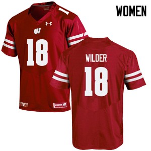 Women Wisconsin Badgers Collin Wilder #18 High School Red Jerseys 678752-175