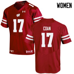 Women's Wisconsin Badgers Jack Coan #17 Player Red Jersey 252498-941