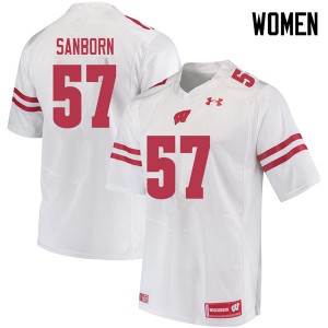 Womens Wisconsin Badgers Jack Sanborn #57 High School White Jerseys 592658-198