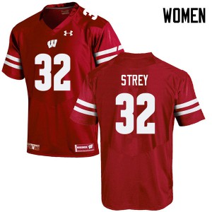 Women's Wisconsin Badgers Marty Strey #32 Official Red Jerseys 875192-810