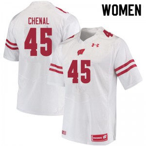 Womens Wisconsin Badgers Leo Chenal #45 Player White Jersey 281621-760