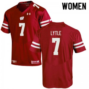 Womens Wisconsin Badgers Spencer Lytle #7 Stitch Red Jersey 132889-523