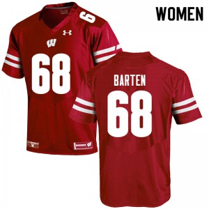 Womens Wisconsin Badgers Ben Barten #68 Red NCAA Jersey 308561-174