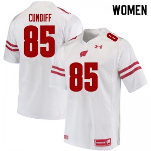 Womens Wisconsin Badgers Clay Cundiff #85 Player White Jerseys 656759-621