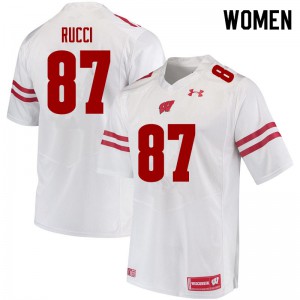 Women Wisconsin Badgers Hayden Rucci #87 Stitched White Jerseys 569775-903