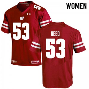 Womens Wisconsin Badgers Malik Reed #53 Red College Jersey 478294-653