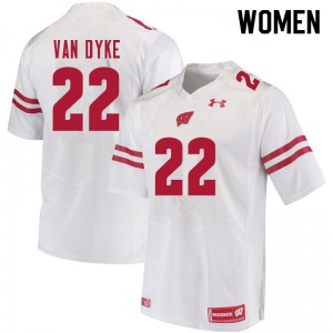Women's Wisconsin Badgers Jack Van Dyke #22 White High School Jersey 157824-616