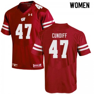Women's Wisconsin Badgers Clay Cundiff #47 Red Player Jersey 565436-186