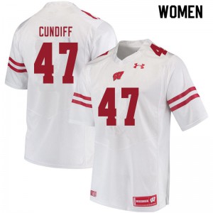 Women Wisconsin Badgers Clay Cundiff #47 Player White Jerseys 601633-256