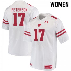 Womens Wisconsin Badgers Darryl Peterson #17 White College Jersey 725709-246