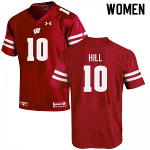 Women Wisconsin Badgers Deacon Hill #10 NCAA Red Jerseys 915899-110