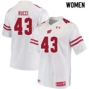 Women's Wisconsin Badgers Hayden Rucci #43 Stitched White Jerseys 248548-320