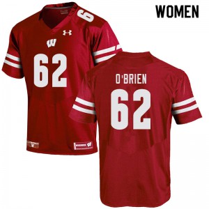 Women's Wisconsin Badgers Logan O'Brien #62 Player Red Jerseys 835774-781