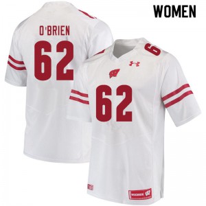 Women's Wisconsin Badgers Logan O'Brien #62 White Player Jerseys 236805-514