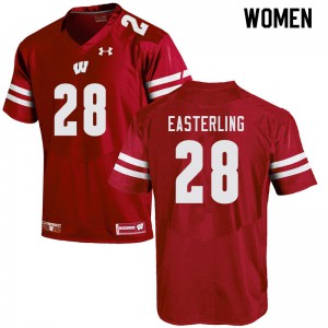 Women Wisconsin Badgers Quan Easterling #28 Red Stitch Jerseys 308366-565