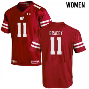 Women's Wisconsin Badgers Stephan Bracey #11 Red High School Jerseys 347456-604