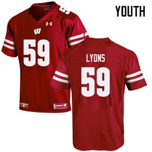 Youth Wisconsin Badgers Andrew Lyons #59 High School Red Jersey 829332-659