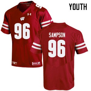 Youth Wisconsin Badgers Cormac Sampson #96 Alumni Red Jerseys 758569-970