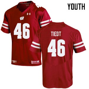 Youth Wisconsin Badgers Hegeman Tiedt #46 Football Red Jersey 405929-326