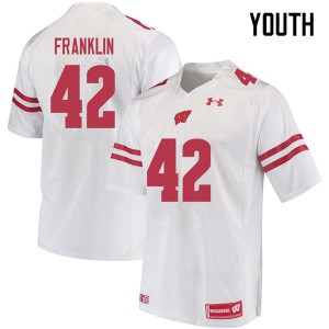 Youth Wisconsin Badgers Jaylan Franklin #42 Player White Jersey 613829-179