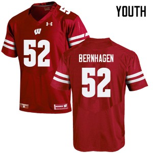Youth Wisconsin Badgers Josh Bernhagen #52 NCAA Red Jerseys 320900-972